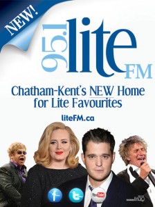 Ad for Blackburn's new radio format for 95.1. Photo Blackburn