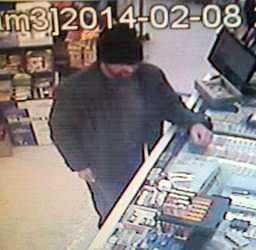 An arrest has been made after this suspect robbed the Subway on Queen Street on Saturday, February 9. Photo CKPS