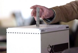 A man casts his vote for the 2011 federal election in Toronto in this May 2, 2021 photo. THE CANADIAN PRESS/Chris Young