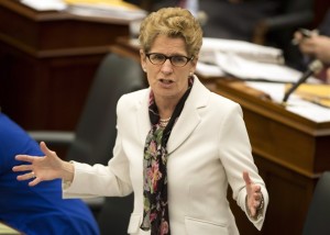 Ontario Premier Kathleen Wynne responds during question period in the Ontario Legislature n Toronto on Tuesday April 8, 2014. THE CANADIAN PRESS/Frank Gunn 